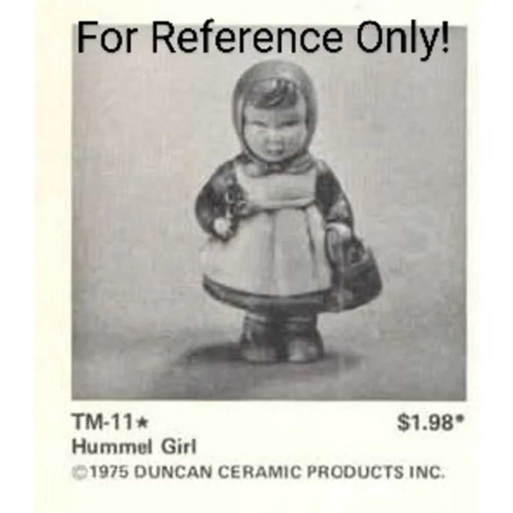 Vintage 1975 Duncan Ceramic Products TM-11 Hummel Girl Plaster Slip Casting Mold